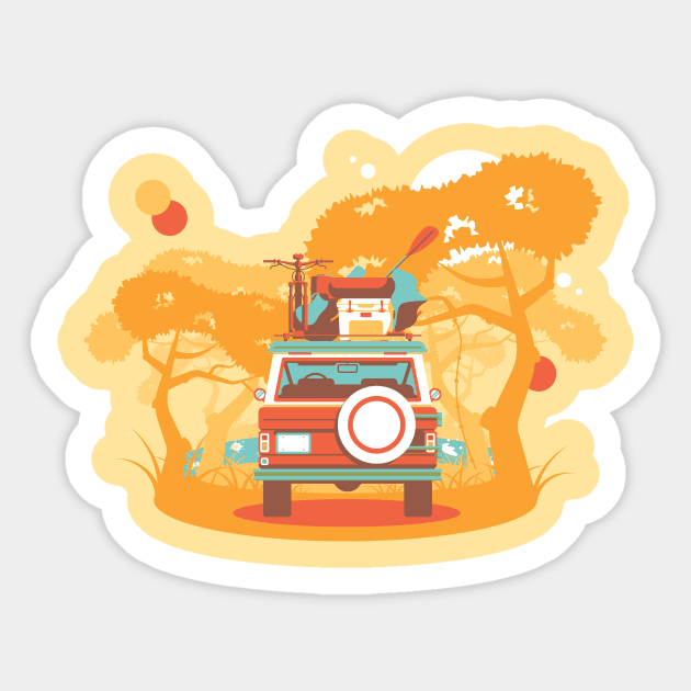 Gone Camping Sticker by ryanvatz